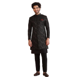 Royal Textured Mandarin Collar Tailored Trouser Ensemble