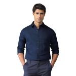 Classic Blue Cotton Tailored Formal Shirt