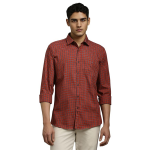 Men's Maroon Slim Fit Soft Finish Casual Shirt