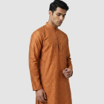 Royal Jacquard Textured Collar Full Sleeve Ensemble