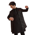 Royal Textured Mandarin Collar Tailored Trouser Ensemble