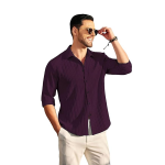 Men's Textured Regular Fit Summer Casual Shirt