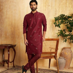 Burgundy Ethnic Embellished Celebration Wear Collection