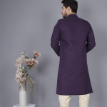 Wine Jacquard Indo Western Royal Occasion Ensemble