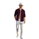 Men's Textured Regular Fit Summer Casual Shirt
