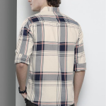 Blue Checkered Regular Fit Polycotton Shirt