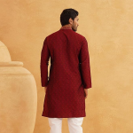 Maroon Paisley Heritage Ethnic Fit Pattern