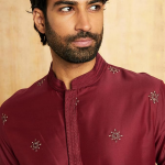 Burgundy Ethnic Embellished Celebration Wear Collection