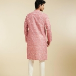 Printed Cotton Blend Ethnic Collar Festive Style