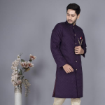 Wine Jacquard Indo Western Royal Occasion Ensemble