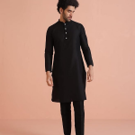 Royal Textured Mandarin Collar Tailored Trouser Ensemble