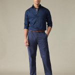 Classic Blue Cotton Tailored Formal Shirt