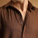 Men’s Solid Regular Fit Polyester Shirt